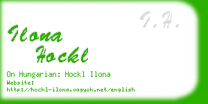 ilona hockl business card